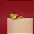 Anel com Design de Coração Folheado a Ouro 18k - Imagem 4