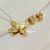 Conjunto de Flor Trabalhada e Banhado a Ouro 18k - Imagem 1