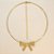 Choker de Aro Liso com Laço Folheado a Ouro 18k - Imagem 2