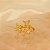 Anel com Design de Borboletas Cravejadas Folheado a Ouro 18k - Imagem 1