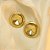 Brinco com Design de Botão Folheado a Ouro 18k - Imagem 1