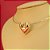 Choker de Aro Liso com Coração Folheado a Ouro 18k - Imagem 2