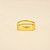 Anel de Aro Triplo Folheado a Ouro 18k - Imagem 3