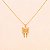 Gargantilha com Pingente de Borboleta Folheado a Ouro 18k - Imagem 1
