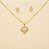 Conjunto de Coração Cravejado Folheado a Ouro 18k - Imagem 2