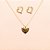 Conjunto de Coração Polido e Argola Folheado a Ouro 18k - Imagem 2