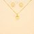 Conjunto com Design de Pérola Folheado a Ouro 18k - Imagem 1