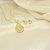 Conjunto Gota com Detalhes em Zircônia Banhado a Ouro 18k - Imagem 1