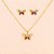 Conjunto com Design de Borboleta Folheado a Ouro 18k - Imagem 2