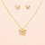 Conjunto com Design de Borboleta Banhado a Ródio e Ouro 18k - Imagem 2
