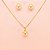 Conjunto com Design de Pérola Folheado a Ouro 18k - Imagem 1
