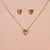 Conjunto Design de Coração Folheado a Ródio e Ouro 18k - Imagem 2