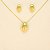Conjunto com Design Oval Banhado a Ouro 18k - Imagem 2