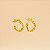 Brinco Argola Torcido com Zircônias Banhado a Ouro 18k - Imagem 2