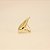 Anel com Design em Gota Folheado a Ouro 18k - Imagem 3