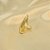 Anel com Design em Gota Folheado a Ouro 18k - Imagem 1