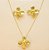 Conjunto de Flor Banhado a Ouro 18k - Imagem 2