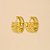 Brinco Argola Cravejado Folheado a Ouro 18k - Imagem 2