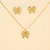 Conjunto de Borboleta Cravejado Folheado a Ouro 18k - Imagem 2