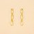 Brinco com Elos e Zircônia Folheado a Ouro 18k - Imagem 2