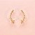 Brinco Ear Cuff Cravejado Folheado a Ouro 18k - Imagem 2
