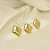 Conjunto com Design Geométrico Banhado a Ouro 18k - Imagem 1