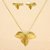 Conjunto com Design de Folha Folheado a Ouro 18k - Imagem 2