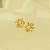Brinco Flor com Zircônia Folheado a Ouro 18k - Imagem 1
