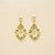 Brinco Gota Martelado com Zircônia Banhado a Ouro 18k - Imagem 2