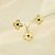 Conjunto de Flor Plissado Banhado a Ouro 18k - Imagem 1