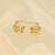 Brinco com Design de Flor e Zircônia Banhado a Ouro 18k - Imagem 1