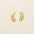 Brinco Ear Cuff de Folhas Cravejadas Banhado a Ouro 18k - Imagem 2