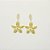 Brinco de Flor com Detalhe em Zircônia Banhado a Ouro 18k - Imagem 2