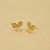 Brinco de Borboleta Cravejada em Zircônia Banhado a Ouro 18k - Imagem 1