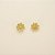 Brinco de Flor Cravejado em Zircônia Banhado a Ouro 18k - Imagem 2