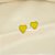 Brinco de Coração Resinado Banhado a Ouro 18k - Imagem 1