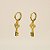 Brinco Argola com Design de Chave Banhado a Ouro 18k - Imagem 2