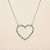 Gargantilha de Coração Cravejado Banhado a Ouro Branco - Imagem 2