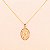 Gargantilha Oval Trabalhada e Banhada a Ouro 18k - Imagem 2