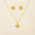 Conjunto Trevo Trabalhado e Banhado a Ouro 18k - Imagem 2