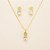 Conjunto Cravejado em Zircônia Cristal Banhado a Ouro 18k - Imagem 2