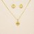 Conjunto com Desing de Trevo Banhado a Ouro 18k - Imagem 2