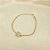 Pulseira com Pingente Cravejado e Banhado a Ouro 18k - Imagem 2