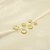 Brinco Argola em Trio Cravejado e Banhado a Ouro 18k - Imagem 1