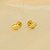 Brinco com Design de Folha Banhado a Ouro 18k - Imagem 1