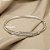 Bracelete com Detalhe Retangular Banhado a Prata 925 - Imagem 1