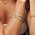 Bracelete com Detalhe Retangular Banhado a Prata 925 - Imagem 1