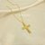 Colar com Pingente de Cruz Banhado a Ouro 18k - Imagem 1