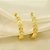 Brinco Argola com Design de Folhas Banhado a Ouro 18k - Imagem 1