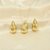 Conjunto de Gota Abaulada Banhado a Ouro 18k - Imagem 1